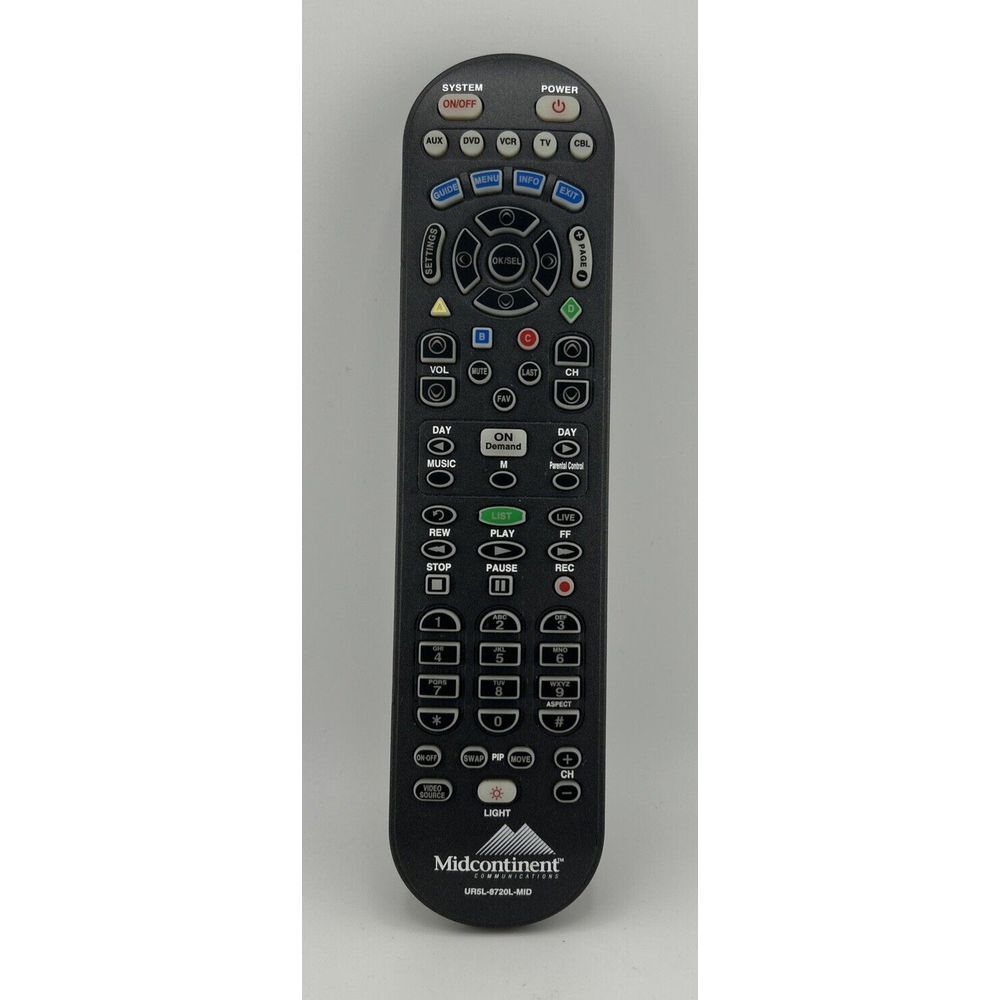 5 Device Programmable Universal Remote Control - UR5L-8720L-MID